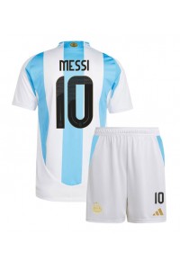 Argentinië Lionel Messi #10 Babytruitje Thuis tenue Kind Copa America 2024 Korte Mouw (+ Korte broeken)